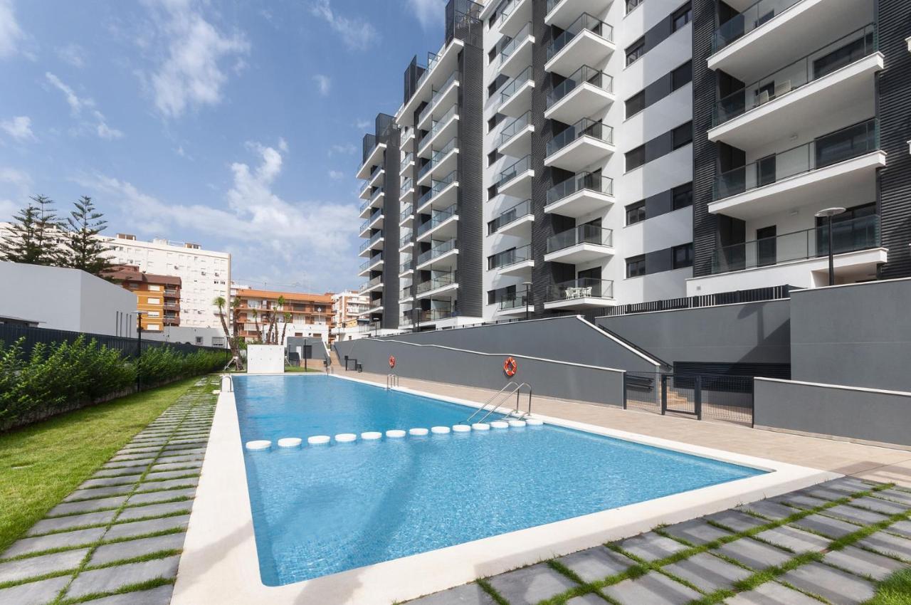 Ferienwohnung Ag Residencial El Alamo Playa de Gandia Exterior foto